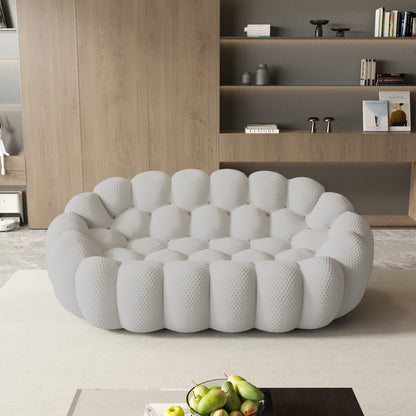 78'' Modern Curved Boneless Sofa.  Comfy,  3D Knitted Fabric in 5 colors.   Loveseat Couch,  Football-Shaped Lazy Floor Sofas for Living Room