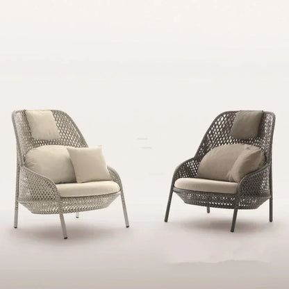 Luxury Rattan Outdoor Garden Sofa/Chair for Courtyard.  Backrest Armchair Sofa Leisure  Rattan Single Sofa /Chair.