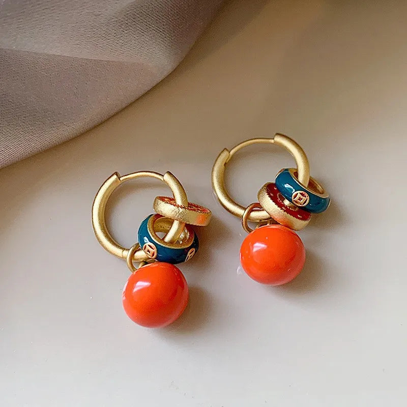 Modern Boho Jewelry Elegant Color Flower Drop Earrings For Women.  MOTHERS DAY Gift  and everday wearable