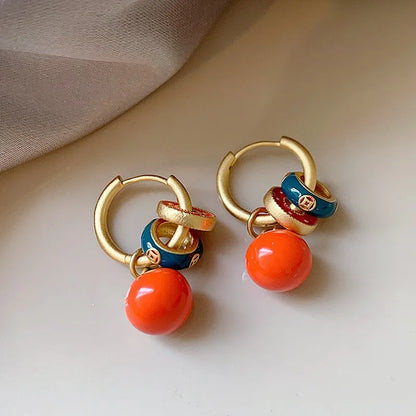 Modern Boho Jewelry Elegant Color Flower Drop Earrings For Women.  MOTHERS DAY Gift  and everday wearable