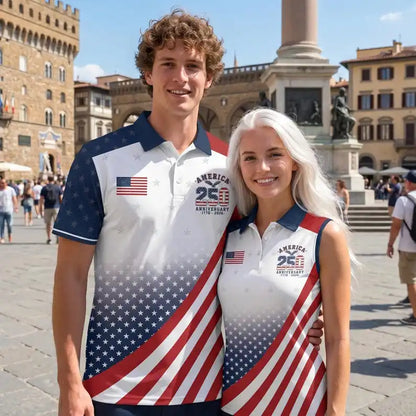 2026 Fashion USA Flag Pattern Polo Shirt for Men.  "Short" Sleeved T-shirt,   Summer,  Button,  Loose Top.  If you Want Womens Sizes of this shirt you can use the measurement chart to help.  Sizes are S-XL and theres a measre