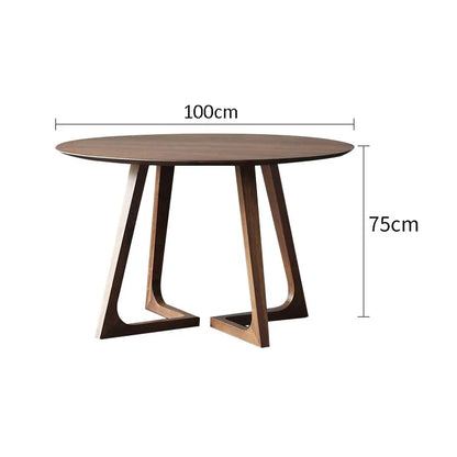 High-End Minimalist Solid Wood round Dining Table.  Compact Home Use Ideal for Apartments Home Furniture