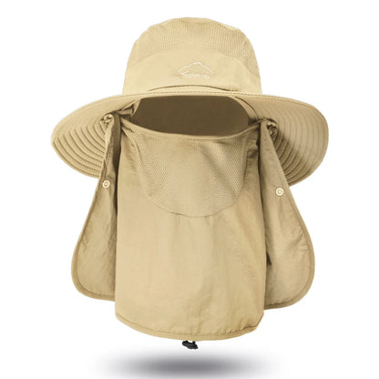Fisherman's hat, sun hat, summer outdoor quick drying sun hat, fishing breathable sun hat,  face mask hat.  Ample SKY BLUE.  Black and Dark Gray have some Availabilty,  IF you HURRY!!!