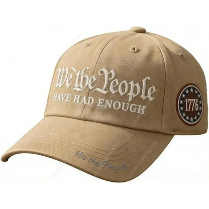 Vintage 250th Anniversary USA We The People Have Had Enough Baseball Cap for Men Women Adjustable Strapback