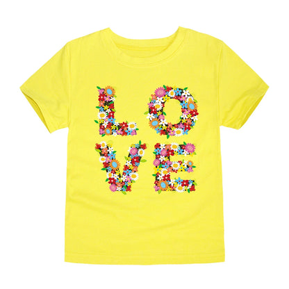 T-shirts with Flower Print for Teenage Girls.