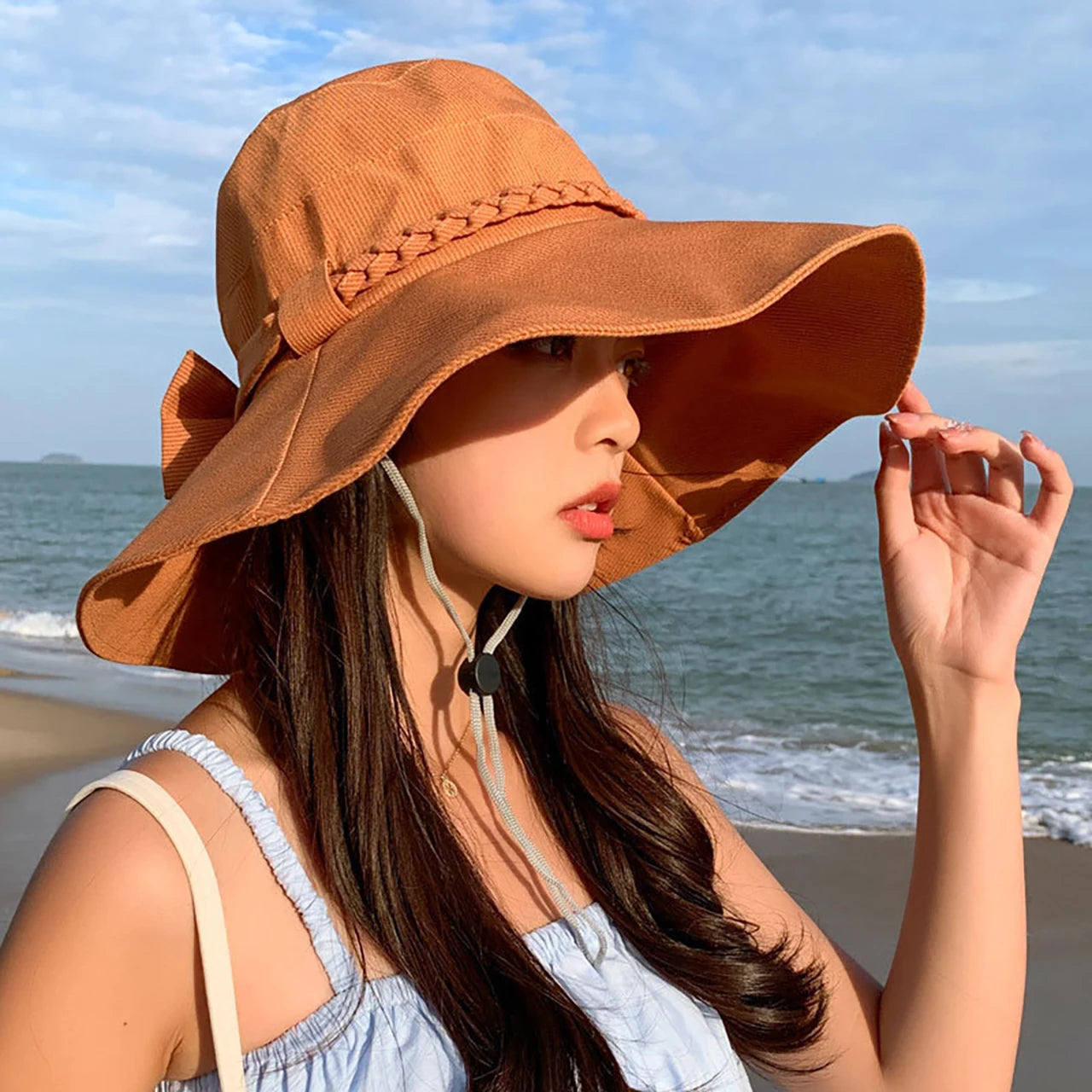 Womens Summer Bucket Hat in Solid Colors with  Wide Brim.  Fishermans Hat For Girls/Ladies  Outdoor Travel,  Beach , UV Protection