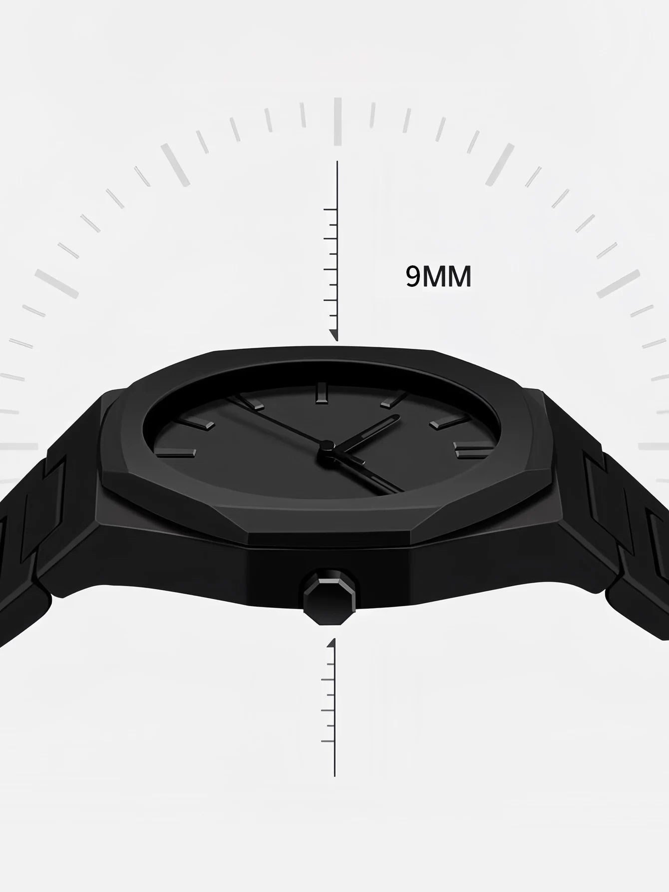 Mens watch, Quartz,  clean contemporary style.  Better picture in images.  Black watch with Black lettering is really low in stock.  Several other choices.