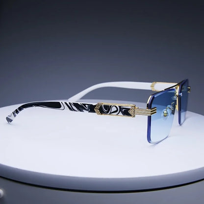 Fashion Rimless Sunglasses Men /Womens Popular Frameless Sun Glasses Male/  Female Classic Small Square Summer Traveling Shades