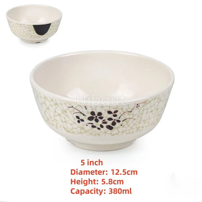 4.5 -5 inch 2 -10 piece set,  Break resistant Melamine Bowl for Thickened Flower Rice Soup or snacks.