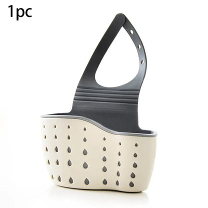 Sink Draining Hanging Basket Adjustable Kitchen Accessories Rubber Sink Bag Soap Sponge Shelf Faucet Holder for Bathroom