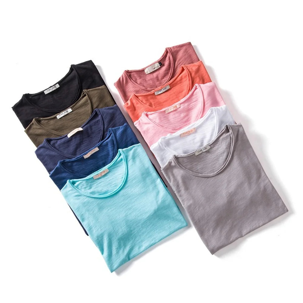 100% Cotton Mens T-shirt,  Casual, Soft,  Summer Thin T-shirts.   Men's Home Clothes,  O-Neck,  Short Sleeve,  Soild T- Shirt.