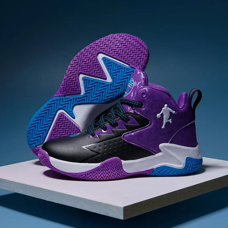 Childrens  Basketball Shoes for Boys /Girls.  Teenagers Breathable,  Non-slip , Lace Up, Indoor //Outdoor Training Sneakers/ Tennis Shoe