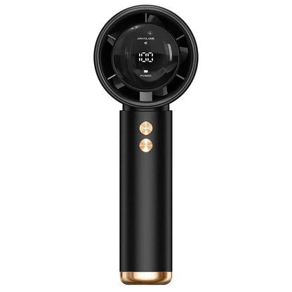 Handheld Fan, Portable Turbo Fan,  Air Cooler 100-Speed Adjustment , High-Speed Fan,  Mini Handheld fan for Home, Travel,  Outdoor,  Camping.  PINK Color is Unavailable.  BLACK and BLUE are Good to go.
