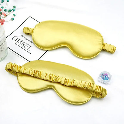 Soft Silk Sleep Mask Eye Mask Covers for Sleep.   100% Blackout with  Zero Eye Pressure .  Blindfold with Adjustable Strap.  Mask Eye Patch. BLACK IS ONLY COLOR Available