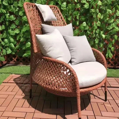 Luxury Rattan Outdoor Garden Sofa/Chair for Courtyard.  Backrest Armchair Sofa Leisure  Rattan Single Sofa /Chair.