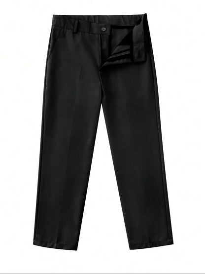 Tween Boys Back To School Season Black Long Pants, Boys Youth School Uniforms. Lots of Color/size combinations to pick from.