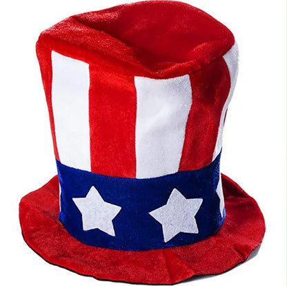 Uncle Sam Tall Top Hat,  American Flag Headdress,  Patriotic,  US,  Independence Day  Memorial Day, July 4th, Veterans Day, Party/ Parade Hat