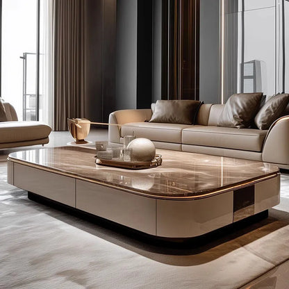 Italian Luxury Coffee Table for Living Room. Modern,  Clear Mechanism for Coffee Table. Aesthetic Unique Lounge Suite Furniture