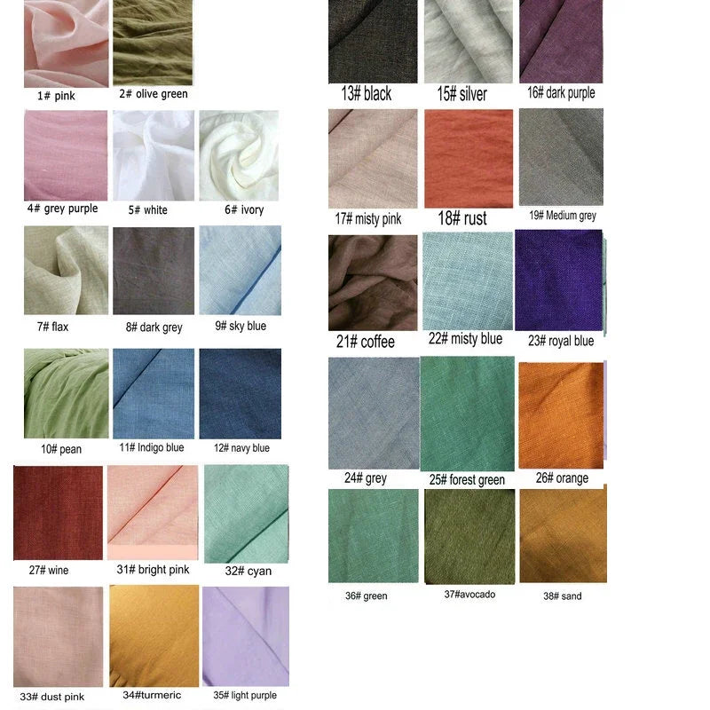 3PCS 100% Washed Linen Sheet Set Natural Flax Bed Sheets 2 Pillowcases Breathable, Soft Farmhouse Bedding,  Bedsheet Flat Sheet