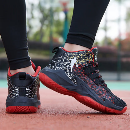 Children‘s Basketball Shoes, Non-slip, Breathable Basketball Training Sneakers,  Lace-up Boys Girls Basketball  Athletic Shoes