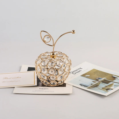 1pc Gold Crystal Pineapple Ornament Artificial Fruit Figurine Tabletop Centerpiece For Home Decor.  Low stock on the Pear.