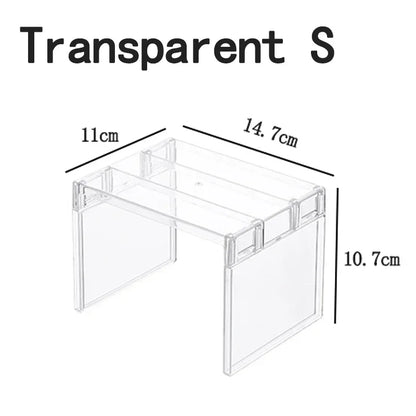 Kitchen Cupboard Organizer  with Retractable Cabinet Shelf .  For Seasoning , Bottles, Spice Rack, Dishes and Kitchen Accessories Storage Rack