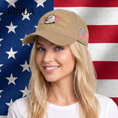 Hot Sale Unisex Baseball Cap for American 250th Anniversary 1776-2026.  Embroidered Hat Cap Eagle Pattern USA Patriotic Hat