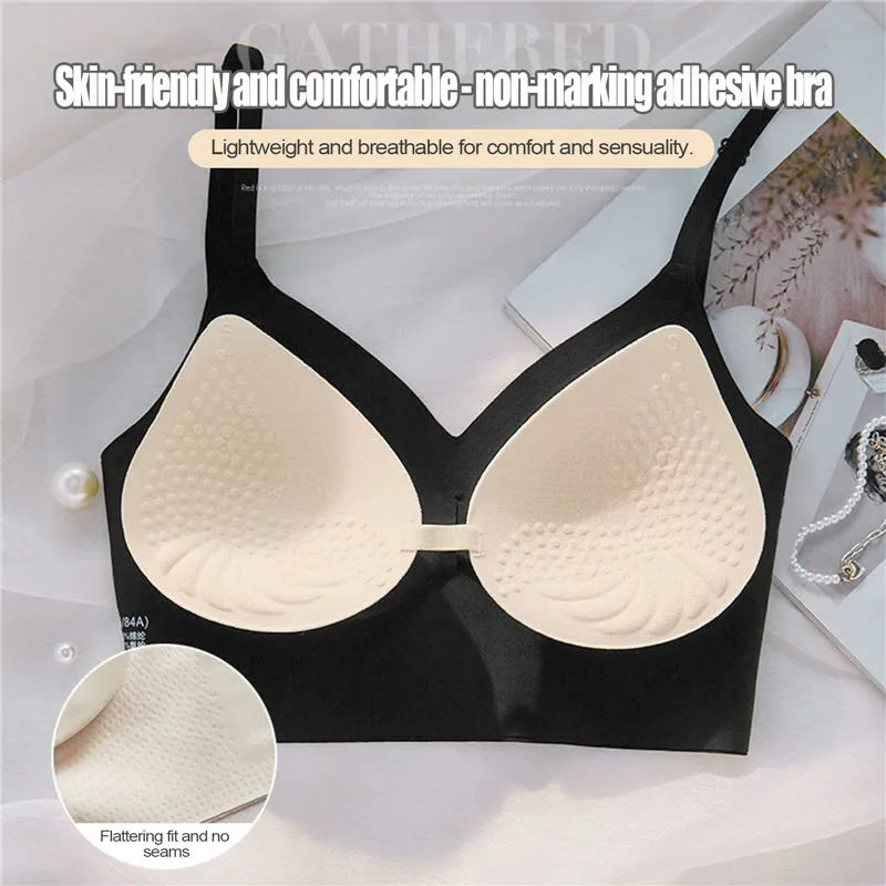 Backless Top for Dresses,  Sexy Lingerie with Transparent Straps.   Push Up Strapless Underwear