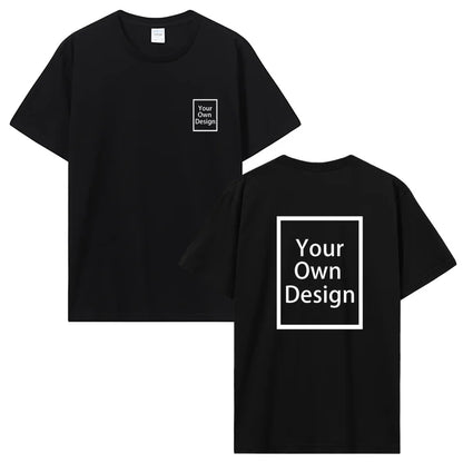 Cotton Customized Print with Short Sleeves.  T Shirt  for Men/ Women.  DIY Your Liked  Photo Or Logo Cotton T-shirt.