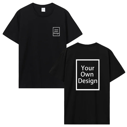 Cotton Customized Print with Short Sleeves.  T Shirt  for Men/ Women.  DIY Your Liked  Photo Or Logo Cotton T-shirt.