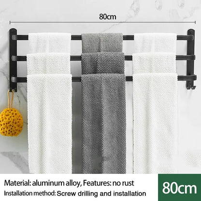 Single-layer/Double-layer/Triple-layer Towel Holder, Towel Storage,  Towel Rack  for Bathroom/Kitchen. Multi-layer Wall-mounted Towel Rack