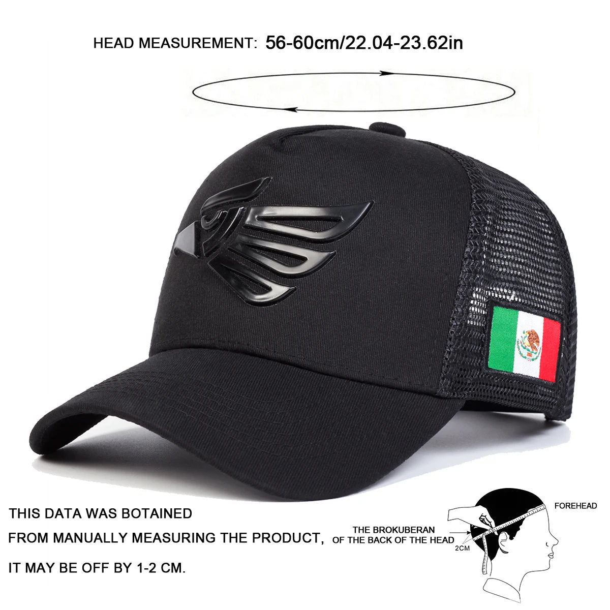 Unisex Mexican Eagle Label Baseball   Casual Cap for Spring and Summer, Outdoor Sunscreen Hat