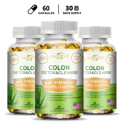 Balincer Colon Cleansing Supplement - Full Body Colon, Digestive Regulation and Gut Health for Men and Women, 120 Capsules