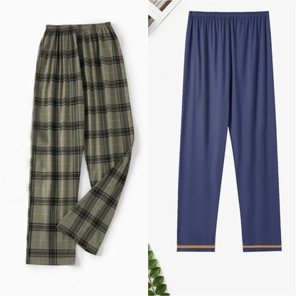 Men's Pajama Pants, Summer Trousers, Home Trousers, Thin Spring and Autumn,  Loose Plus Sizes.   Can Be Worn Outside.
