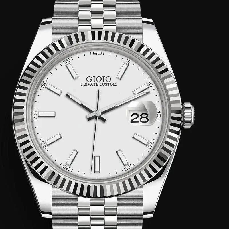 Men's and Womens Luxury Watches.  Stainless Steel,  in  Gold,  Black,  Blue and White with Diamond Dial.