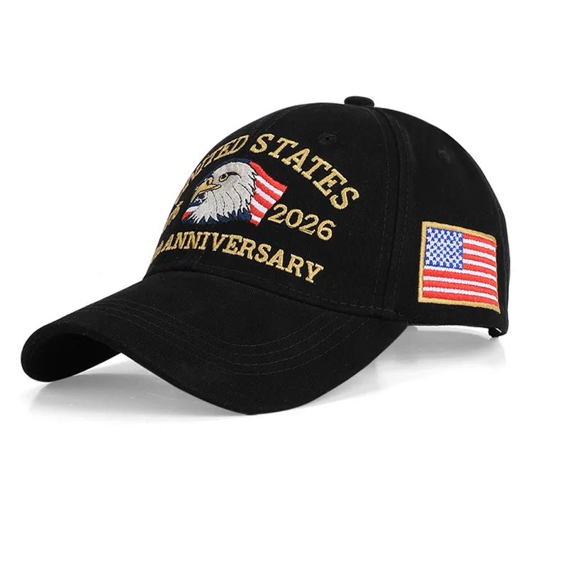 Hot Sale Unisex Baseball Cap for American 250th Anniversary 1776-2026.  Embroidered Hat Cap Eagle Pattern USA Patriotic Hat