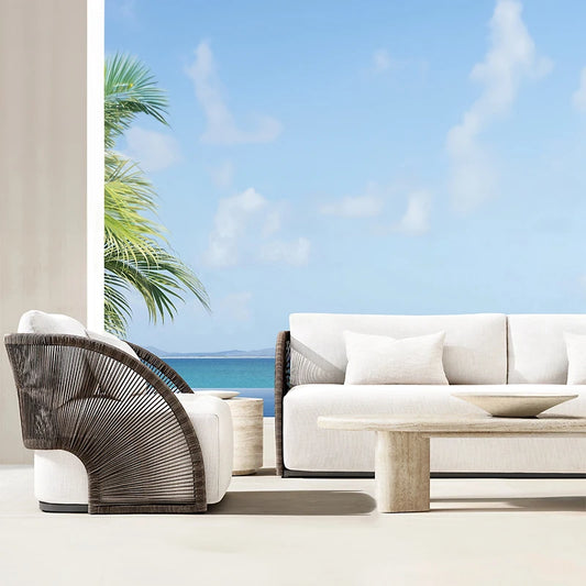 Outdoor PE Wicker Furniture Rope Woven Sofa Waterproof Aluminum Frame Rattan Wicker Hotel Patio Garden Set. Please don't wait if you want this set!!!