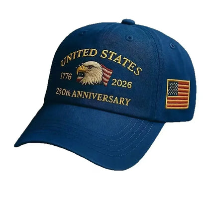 2026 New 250th Anniversary Hat USA Patriotic Baseball Caps.   Eagle Embroidered Baseball Hats for Men Women 250 Year Anniversary